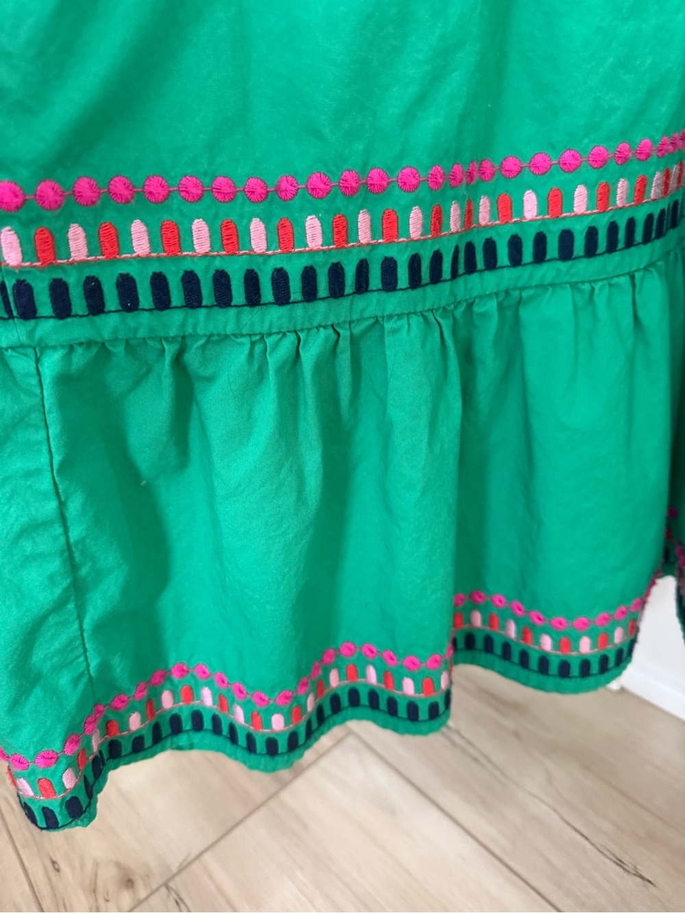 Boden Green Maxi Dress with Floral Embroidery. Worn only 4 times! Great cond! - Picture 5 of 7